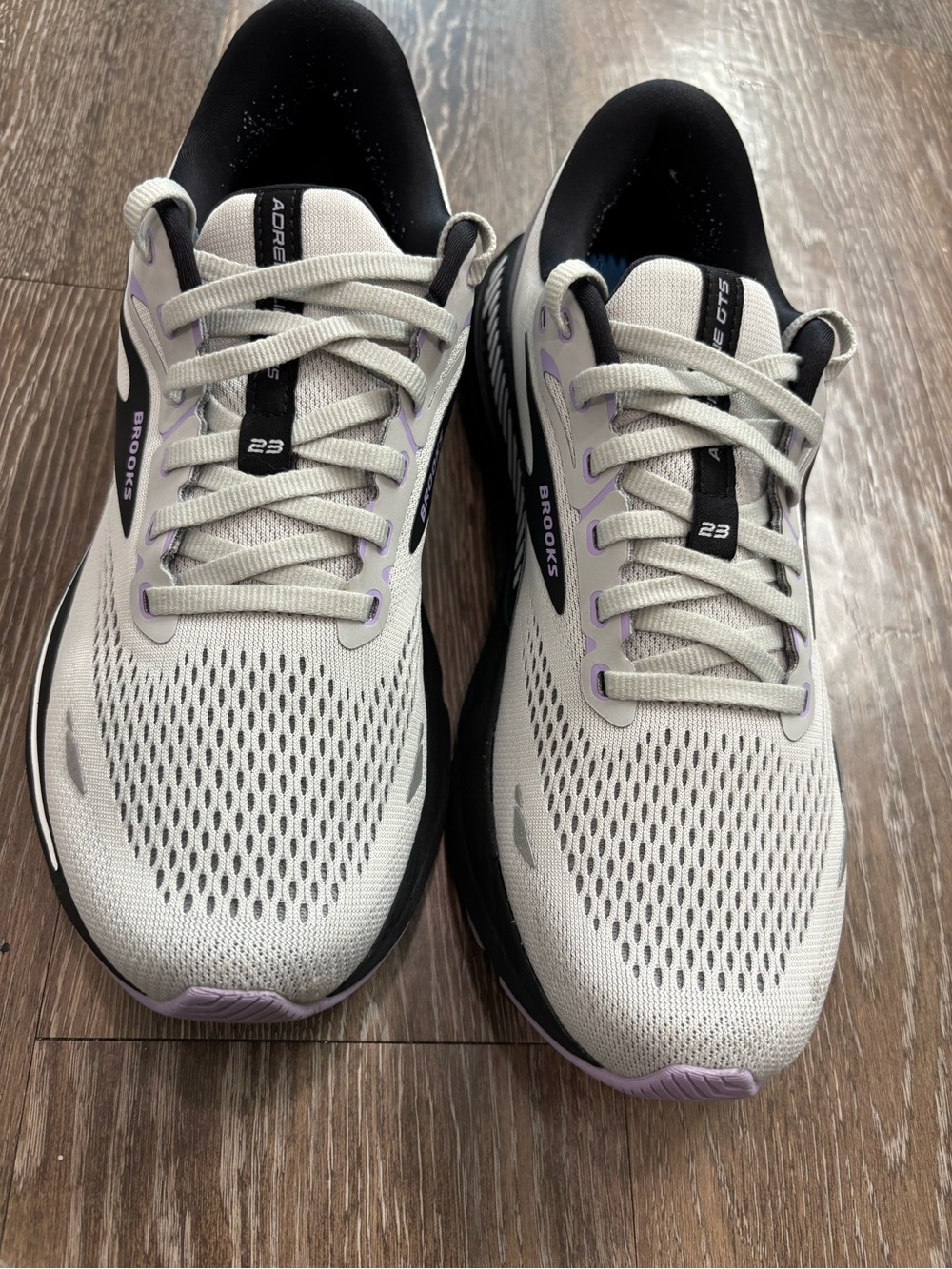 Brooks Adrenaline GTS 23 'Grey Purple' women’s size 11 Narrow (2A) running shoes - Picture 8 of 14